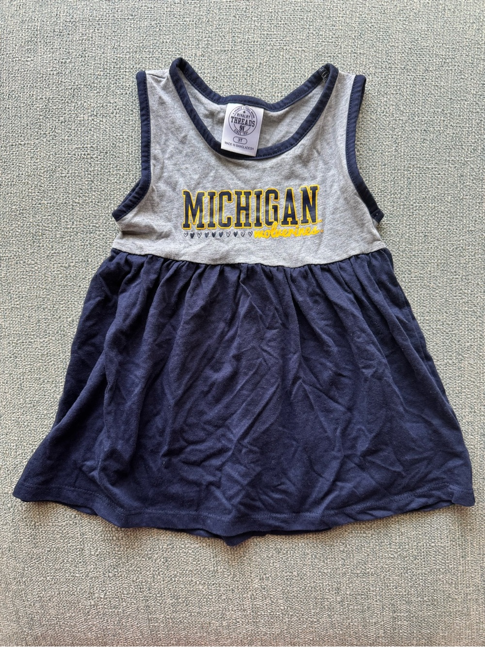 University of Michigan Wolverines 3T Toddler Sleeveless Dress